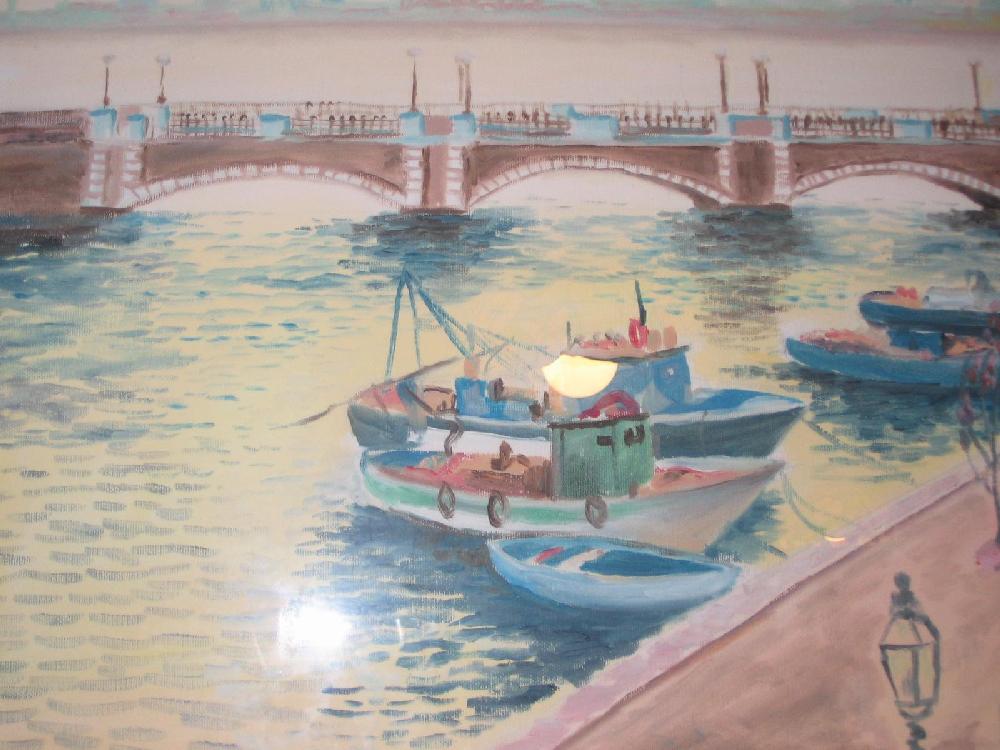 Ponte di pietra e barche