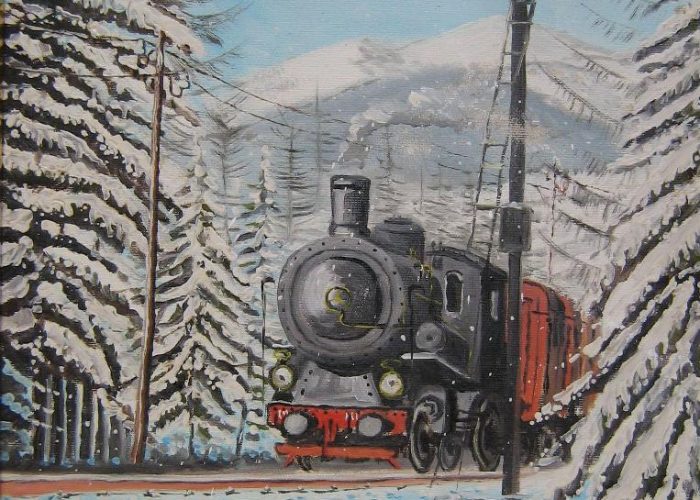 treno nella neve